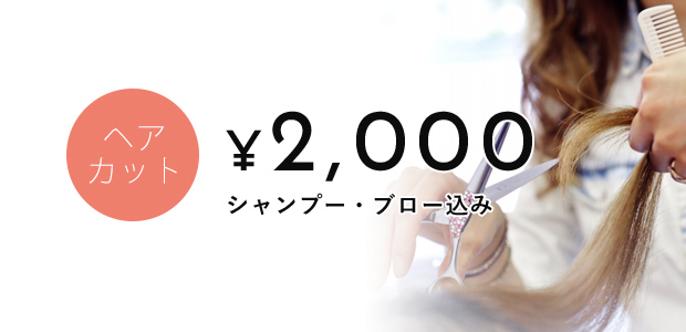 ヘアカット2,000円